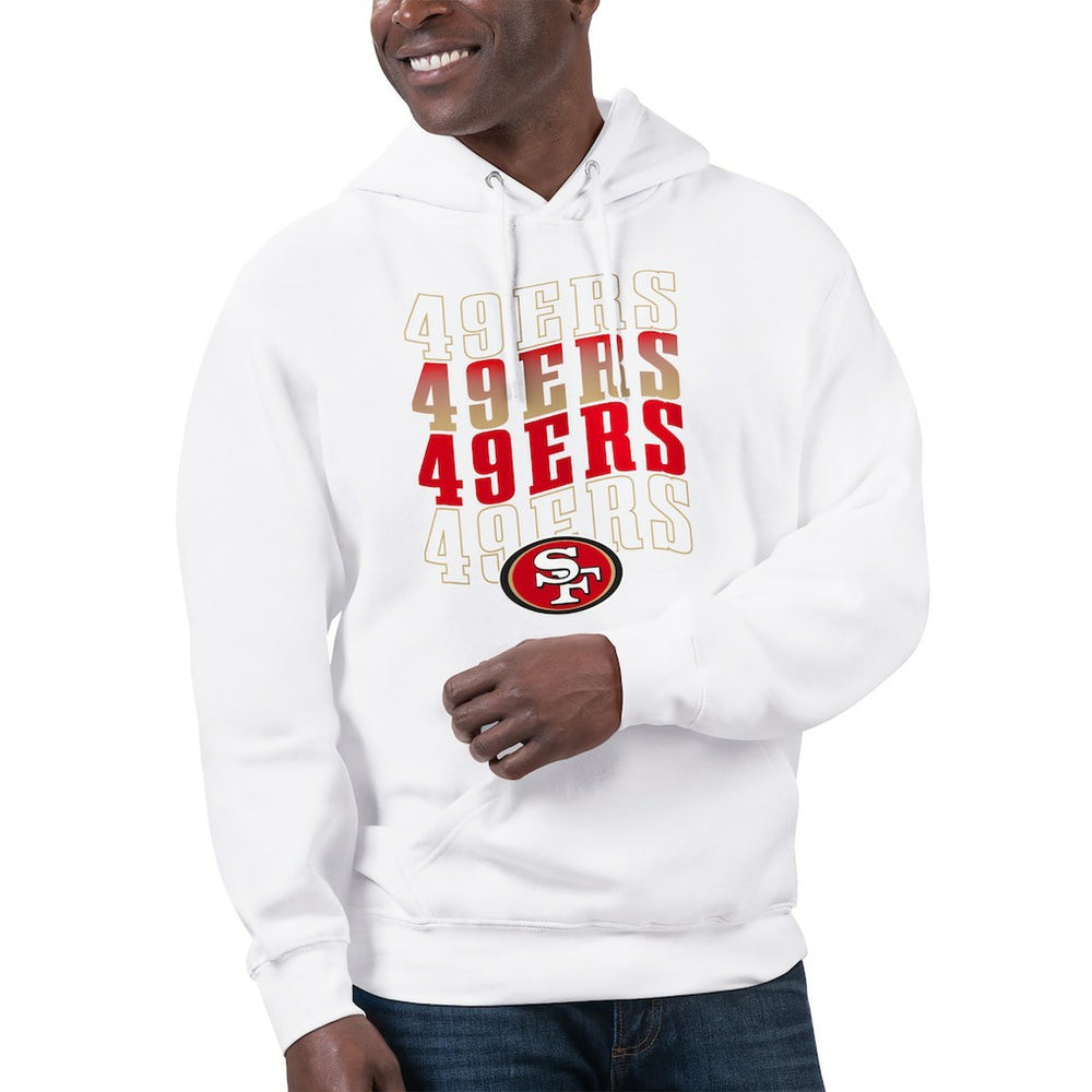San Francisco 49ers Starter Unisex Name Drop Logo Pullover Hoodie White | NFL
