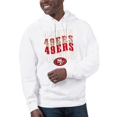 San Francisco 49ers Starter Unisex Name Drop Logo Pullover Hoodie White | NFL