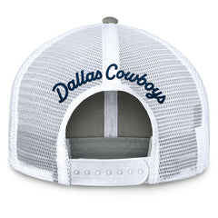 Dallas Cowboys Women's Fundamentals Slogan Trucker Adjustable Hat Gray/White | Fanatics