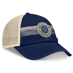 Dallas Cowboys Heritage Facemask Trucker Adjustable Hat Navy/Natural | Fanatics