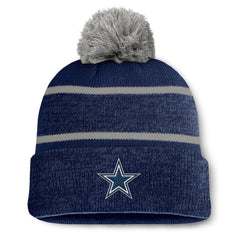 Dallas Cowboys Fundamentals Holding Cuffed Knit Hat with Pom Navy | Fanatics