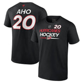 Sebastian Aho Carolina Hurricanes Fanatics Authentic Pro Prime Name & Number T-Shirt - Black - NHL