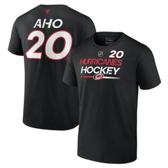 Sebastian Aho Carolina Hurricanes Fanatics Authentic Pro Prime Name & Number T-Shirt - Black - NHL