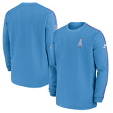Tennessee Titans Alternate Logo Coach Long Sleeve Top Light Blue | Nike for Sale