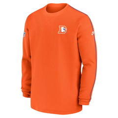 Denver Broncos Alternate Logo Coach Long Sleeve Top Orange | Nike for Sale