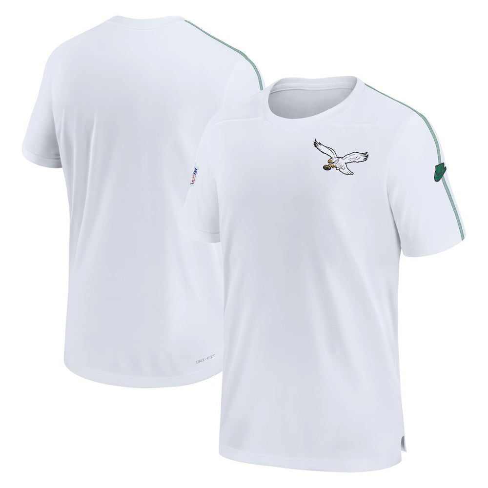 Philadelphia Eagles Sideline Alternate Logo Coach Performance Top White | Nike for Sale
