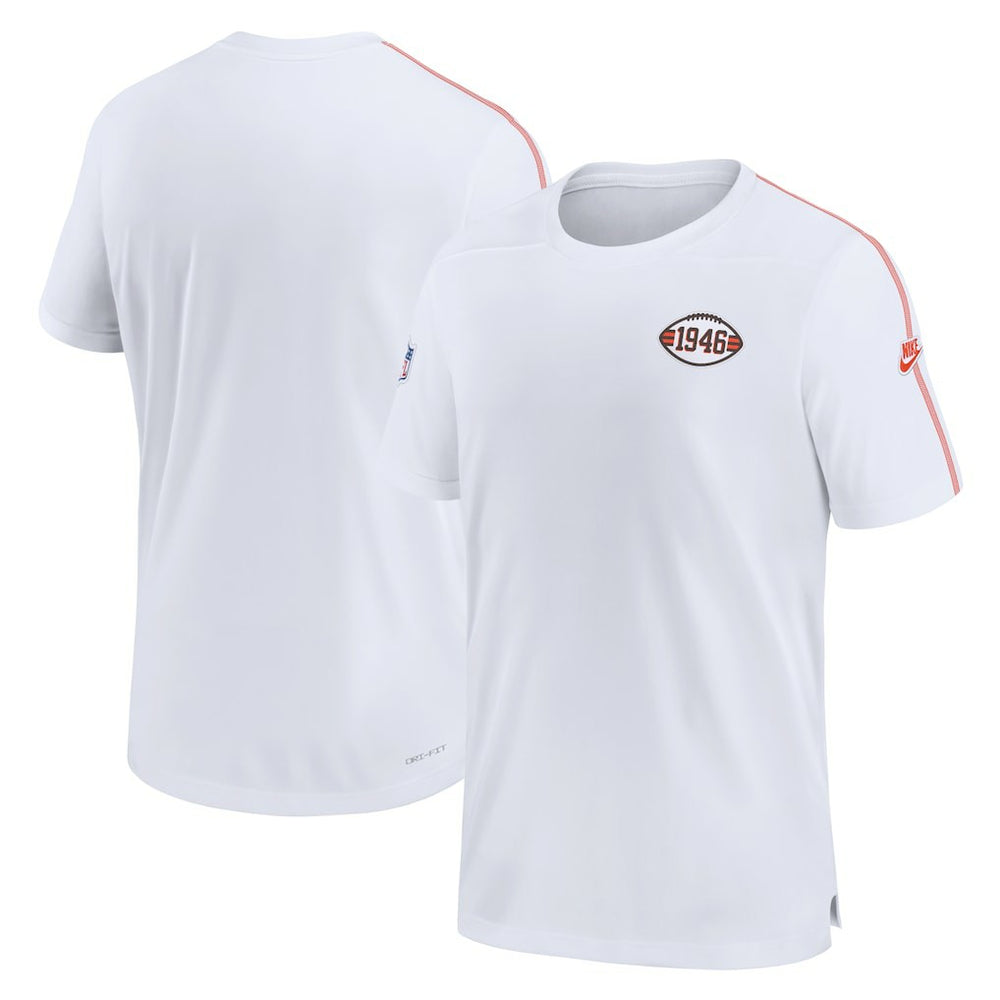 Cleveland Browns Sideline Alternate Logo Coach Performance T-Shirt White | Nike for Sale