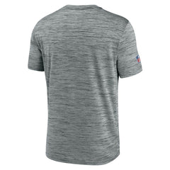 New Orleans Saints Sideline Velocity Throwback Logo Dri-FIT T-Shirt Gray | Nike for Sale