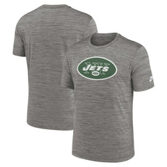 New York Jets Sideline Velocity Throwback Logo Dri-FIT T-Shirt Gray | Nike for Sale