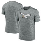 Philadelphia Eagles Sideline Velocity Throwback Logo Dri-FIT T-Shirt Gray | Nike for Sale