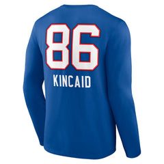 Dalton Kincaid Buffalo Bills Team Wordmark Player Name & Number Long Sleeve T-Shirt Royal | NFL