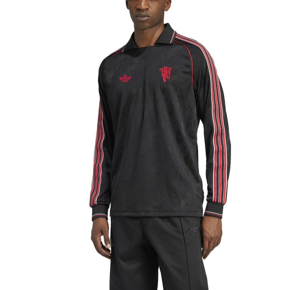 Manchester United Originals Lifestyler Long Sleeve Jersey Black | Adidas cheap