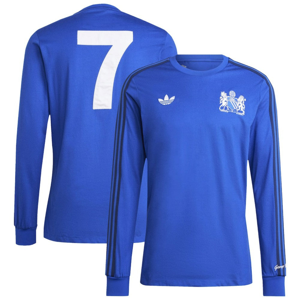 Manchester United x George Best Originals Lifestyler Long Sleeve Jersey Blue | Adidas Online