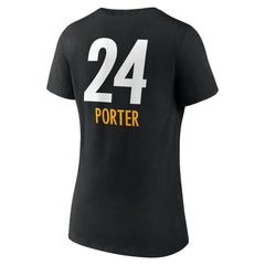 Joey Porter Jr. Pittsburgh Steelers Women's Team Wordmark Player Name & Number V-Neck T-Shirt Black | NFL
