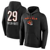 Cam Taylor-Britt Cincinnati Bengals Team Wordmark Player Name & Number Pullover Hoodie Black | NFL