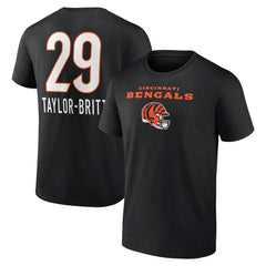 Cam Taylor-Britt Cincinnati Bengals Team Wordmark Player Name & Number T-Shirt Black | NFL