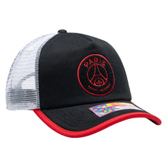 Paris Saint-Germain Unisex Strike One8th Trucker Adjustable Hat Black - FIFA World CUP