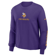 Minnesota Vikings Women's Boxy Long Sleeve T-Shirt Purple | Nike for Sale