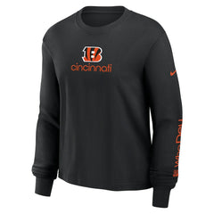 Cincinnati Bengals Women's Boxy Long Sleeve T-Shirt Black | Nike for Sale