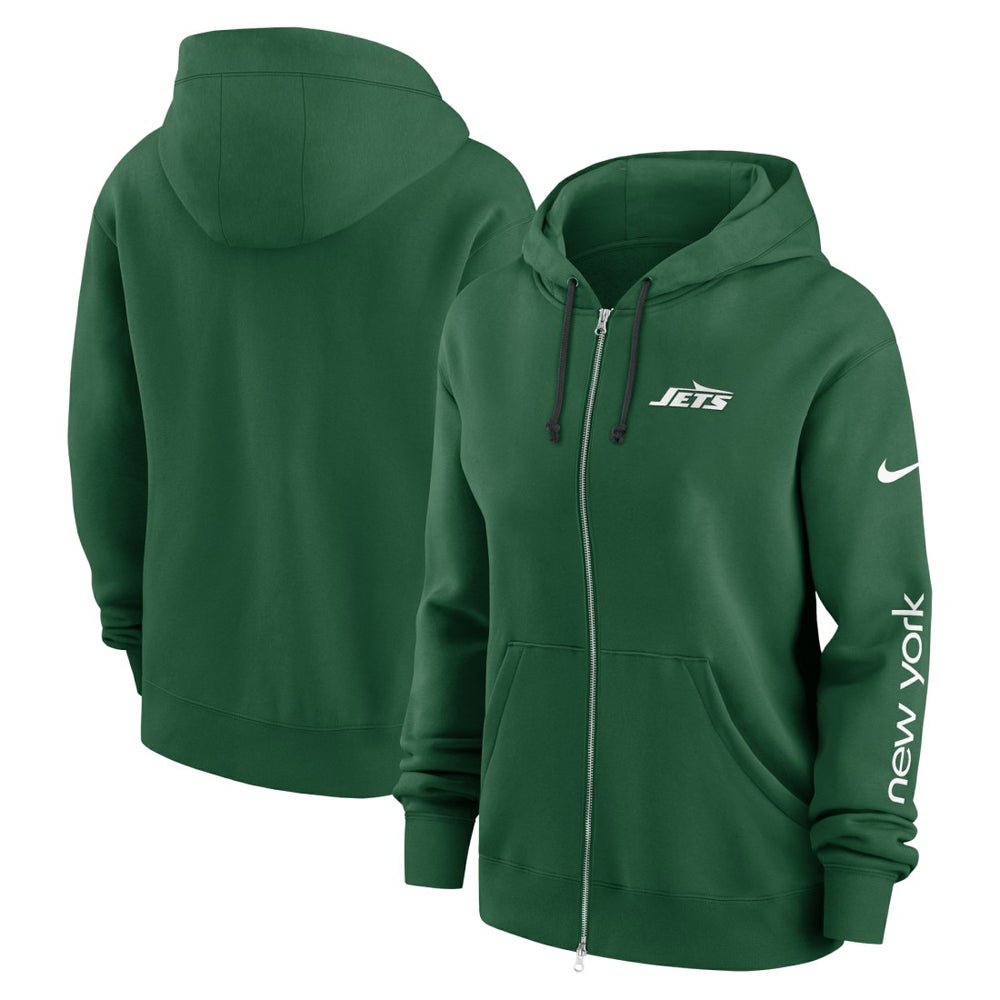 New York Jets Women's Phoenix Full-Zip Hoodie Green | Nike for Sale