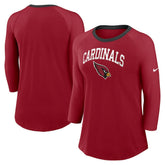 Arizona Cardinals Women's 3/4 Sleeve Raglan Fashion Top Cardinal | Nike for Sale