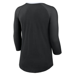 New Orleans Saints Women's 3/4 Sleeve Raglan Fashion Top Black | Nike for Sale