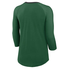 New York Jets Women's 3/4 Sleeve Raglan Fashion Top Green | Nike for Sale