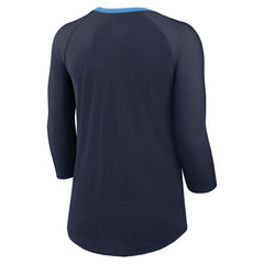Tennessee Titans Women's 3/4 Sleeve Raglan Fashion Top Navy | Nike for Sale