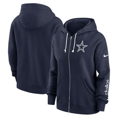 Dallas Cowboys Women's Plus Size Phoenix Full-Zip Hoodie Navy | Nike for Sale