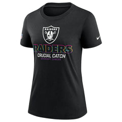 Las Vegas Raiders Women's 2024 NFL Crucial Catch Tri-Blend T-Shirt Black | Nike for Sale