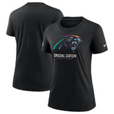 Carolina Panthers Women's 2024 NFL Crucial Catch Tri-Blend T-Shirt Black | Nike for Sale