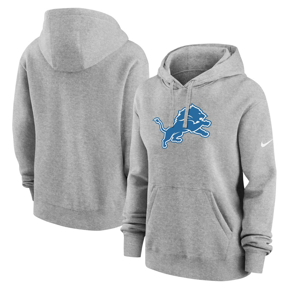 Detroit Lions Women's Club Fleece Hoodie Heather Gray | Nike for Sale