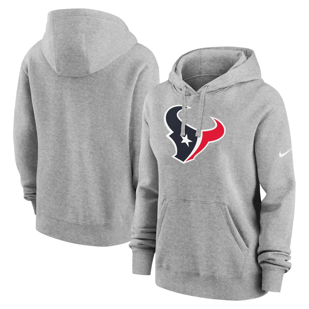 Houston Texans Women's Club Fleece Hoodie Heather Gray | Nike for Sale