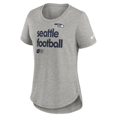 Seattle Seahawks Women's Team Shout-Out Tri-Blend T-Shirt Heather Gray | Nike for Sale