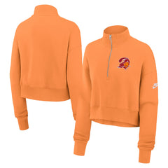 Tampa Bay Buccaneers Women's Rewind Phoenix Half-Zip Sweatshirt Orange | Nike for Sale