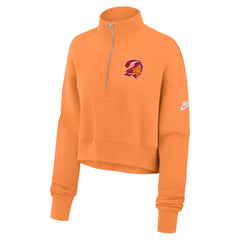 Tampa Bay Buccaneers Women's Rewind Phoenix Half-Zip Sweatshirt Orange | Nike for Sale