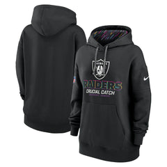 Las Vegas Raiders Women's 2024 NFL Crucial Catch Club Pullover Hoodie Black | Nike for Sale