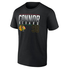 Connor Bedard Chicago Blackhawks Fanatics Name & Number T-Shirt - Black - NHL