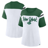 New York Jets Women's Cheer Chant Fashion Crop Top White/Green | Fanatics