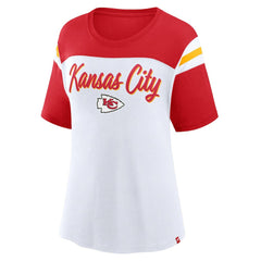 Kansas City Chiefs Women's Cheer Chant Fashion Crop Top White/Red | Fanatics