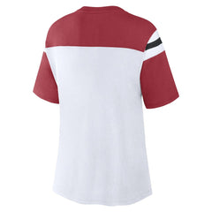 Arizona Cardinals Women's Cheer Chant Fashion Crop Top White/Cardinal | Fanatics