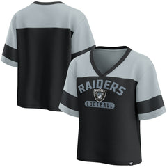 Las Vegas Raiders Women's Homeschool Jersey Poly V-Neck
Fashion Top Black/Silver | Fanatics