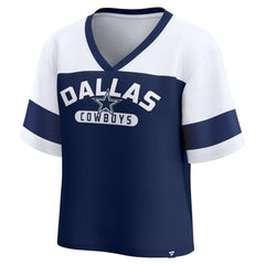 Dallas Cowboys Women's Homeschool Jersey Poly V-Neck
Fashion Top Navy/White | Fanatics
