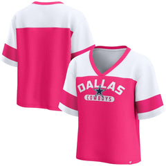 Dallas Cowboys Women's Homeschool Jersey Poly V-Neck
Fashion Top Pink/White | Fanatics