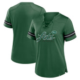 New York Jets Women's Play Script Lace-Up T-Shirt Green | Fanatics