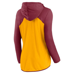 Washington Commanders Women's Script Full-Zip Hoodie Gold/Burgundy | Fanatics