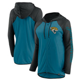 Jacksonville Jaguars Women's Script Full-Zip Hoodie Teal/Black | Fanatics