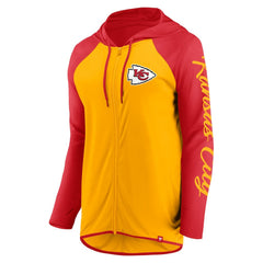 Kansas City Chiefs Women's Script Full-Zip Hoodie Gold/Red | Fanatics