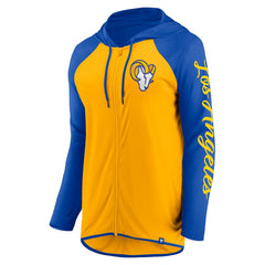 Los Angeles Rams Women's Script Full-Zip Hoodie Gold/Royal | Fanatics