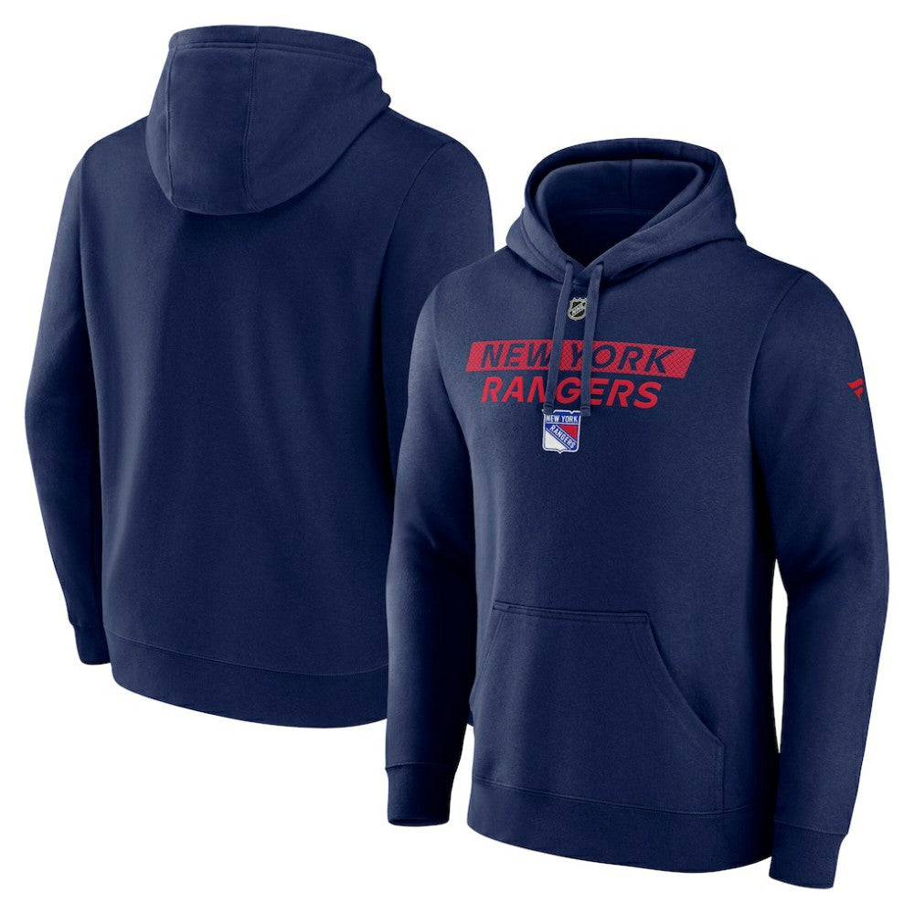 New York Rangers Fanatics Authentic Pro Core Primary Fleece Pullover Hoodie - Navy - NHL